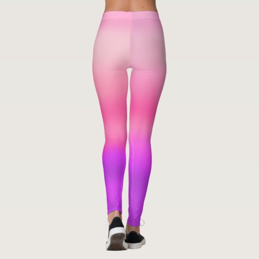 Waterverf Heet Roze Modern Leggings (Achterkant)
