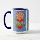 Waterverf heilig hart blauw mok (Links)