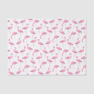 Waterverf helder roze Flamingo patroon Tissuepapier