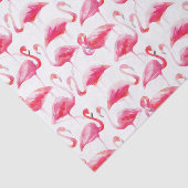 Waterverf helder roze Flamingo patroon Tissuepapier (Detail)