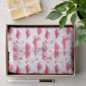 Waterverf helder roze Flamingo patroon Tissuepapier (Geschenk)