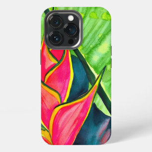Waterverf heliconia tropische bloem iPhone 13 pro hoesje