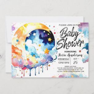 Waterverf hemelse Baby shower dromen Kaart