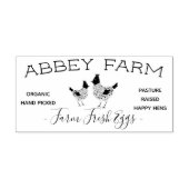 Waterverf Hen Boerderij Fresh Egg Carton Rubberstempel (Afrduk)