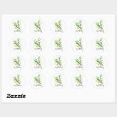 Waterverf Herb Rosemary Ronde Sticker (Vel)
