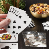 Waterverf Hereford Koe in Barn Pokerkaarten (Insitu)