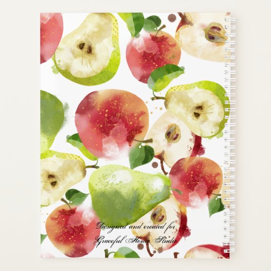 Waterverf herfst appels dagelijkse Planner / Journ (Achterkant)