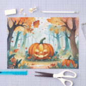 Waterverf Herfst Autumn Pumpkins Leaves Forest Tissuepapier (Craft)