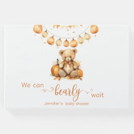 Waterverf Herfst baby shower We kunnen moeilijk wa Gastenboek