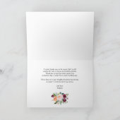 Waterverf herfst bloeit afstudeerfeest bedankkaart (Binnen)