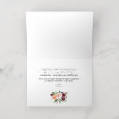 Waterverf Herfst Bloeit Afstuderen Dank u Folie Wenskaart (Binnenlaag)