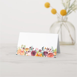 Waterverf Herfst Bloeit Bloemen Floral Garland Wed