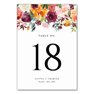 Waterverf Herfst Bloeit Garland Fall Wedding Kaart