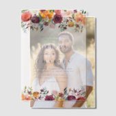 Waterverf Herfst Bloeit Garland Fall Wedding Vellum Uitnodigingen (Offset (Koppel))