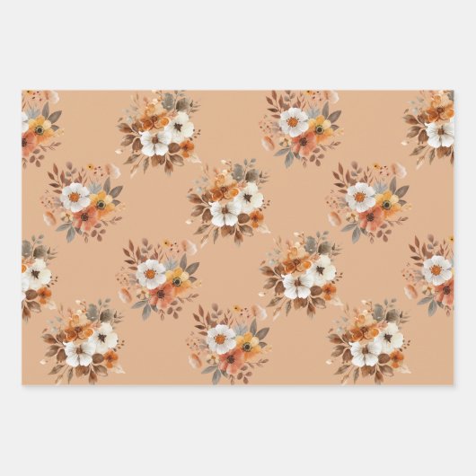 Waterverf Herfst Bloemen Geschenkverpakking Papier Inpakpapier Vel (Voorkant 3)