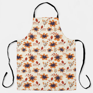 Waterverf Herfst Bloemen Naadloos Patroon Schort