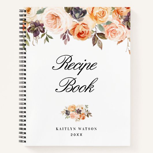 waterverf herfst bloemenrecept Boek (Voorkant)