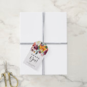 Waterverf herfst blooms Floral bruiloft Dank je Cadeaulabel (Met Touw)