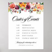 Waterverf Herfst Blooms Orde van Evenementen Bruil Poster (Voorkant)