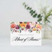 Waterverf herfst Blooms zijn mijn eerbetoon Uitnodiging Briefkaart (Staand voorkant)