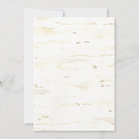 Waterverf Herfst Boho Floral Fether Couples Shower Kaart (Achterkant)