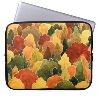 Waterverf herfst bos landschap laptop sleeve