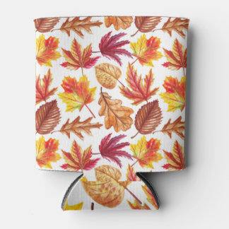 Waterverf herfst botanische, naadloze compositie. blikjeskoeler