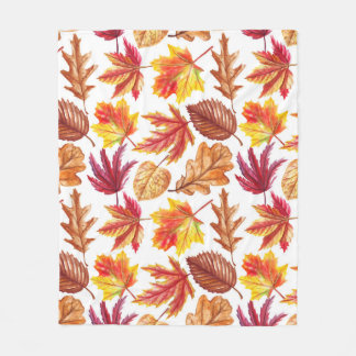 Waterverf herfst botanische, naadloze compositie. fleece deken