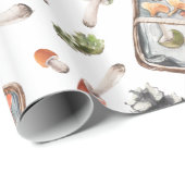 Waterverf herfst champignons, verpakt papier (Rol Hoek)