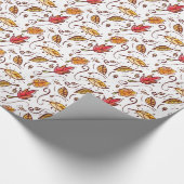 Waterverf Herfst Doodles Cadeaupapier (Hoek)