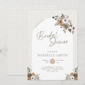 Waterverf Herfst Floral Bridal Shower Kaart (Voorkant / Achterkant)