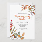 Waterverf Herfst foliage Thanksgiving Kaart (Voorkant)