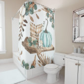 Waterverf herfst: gekleurd pompoenpatroon douchegordijn (In situ)