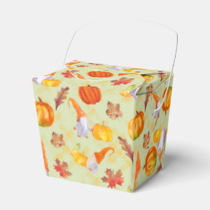 Waterverf Herfst gnomen, pompoenen en bladeren Bedankdoosjes