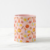 Waterverf Herfst gnomen, pompoenen en lederen comb Mok (Midden)