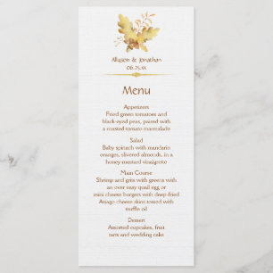 Waterverf Herfst Herfst bladeren Menu 1  