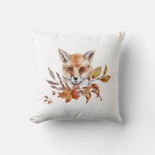 Waterverf Herfst herfst oliage Red Fox Kussen