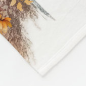 Waterverf Herfst Hondenontwerp - Australian Shephe Fleece Deken (Hoek)