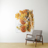 Waterverf Herfst Hondenontwerp- Duitse aanwijzer Wandkleed (In situ)