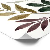 Waterverf herfst Leaves & Pumpkin Welkomstbord Poster (Hoek)