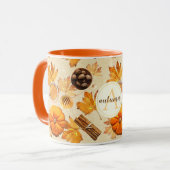 Waterverf herfst Magische  Scents Monogram Mok (Voorkant links)