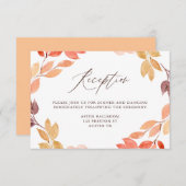 Waterverf herfst navolging oliage Wedding Informatiekaartje (Voorkant / Achterkant)