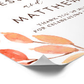 Waterverf herfst oliage Wreath Weddenschap Welkom Poster (Hoek)