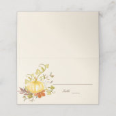 Waterverf herfst pomkin en lederen bruiloft (Buitenkant ongevouwen)