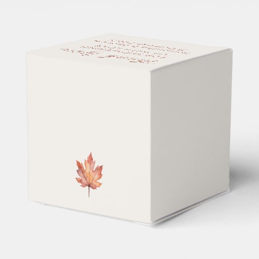 Waterverf Herfst pompoen Baby shower Bedankdoosjes (Achterkant)