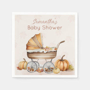 Waterverf Herfst pompoen Baby shower Servet