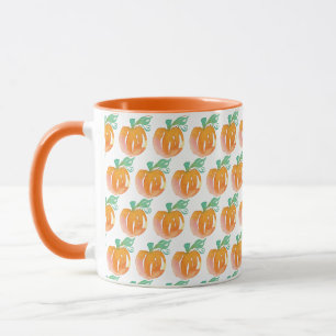 Waterverf Herfst Pompoenen Oranje Patroon Mok
