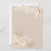 Waterverf Herfst Pumpkin Boho Pampas Baby shower Kaart (Achterkant)