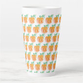 Waterverf Herfst Pumpkins Oranje Pattern Latte Mok (Voorkant)