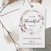 Waterverf Herfst Thanksgiving Dankbaar voor U Cadeaulabel